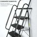 Escada Dobravel Antiderrapante Segurança 100% Onde Usar + Brinde