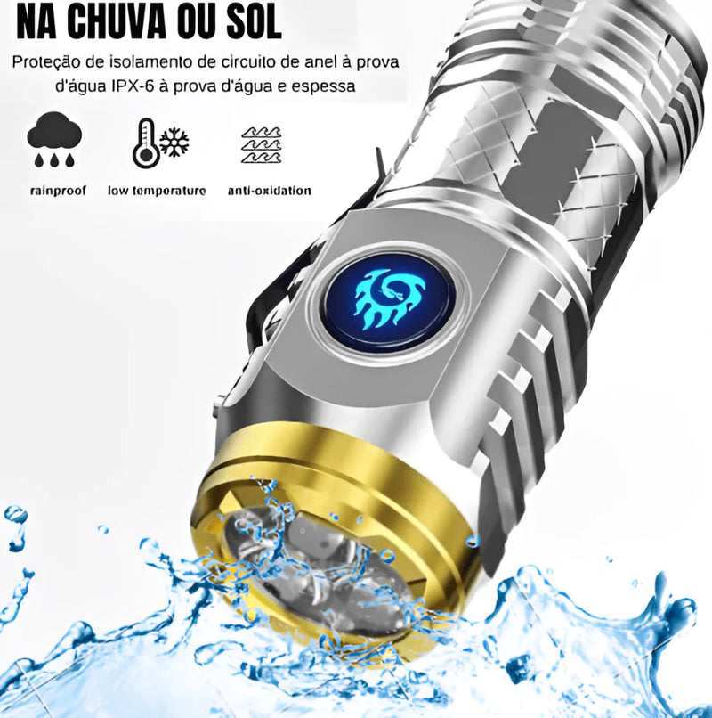 Mini Lanterna portátil de 1000000 lúmens à prova d'água